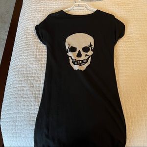 Skull cashmere shirt/ dress- XS
